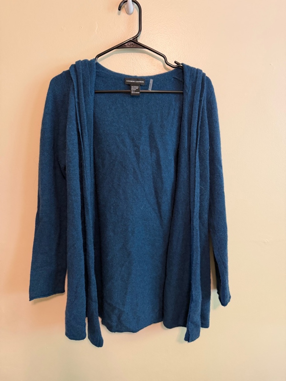 Croft & Barrow Open-Front Hooded Cardigan - Deep Teal Blue
